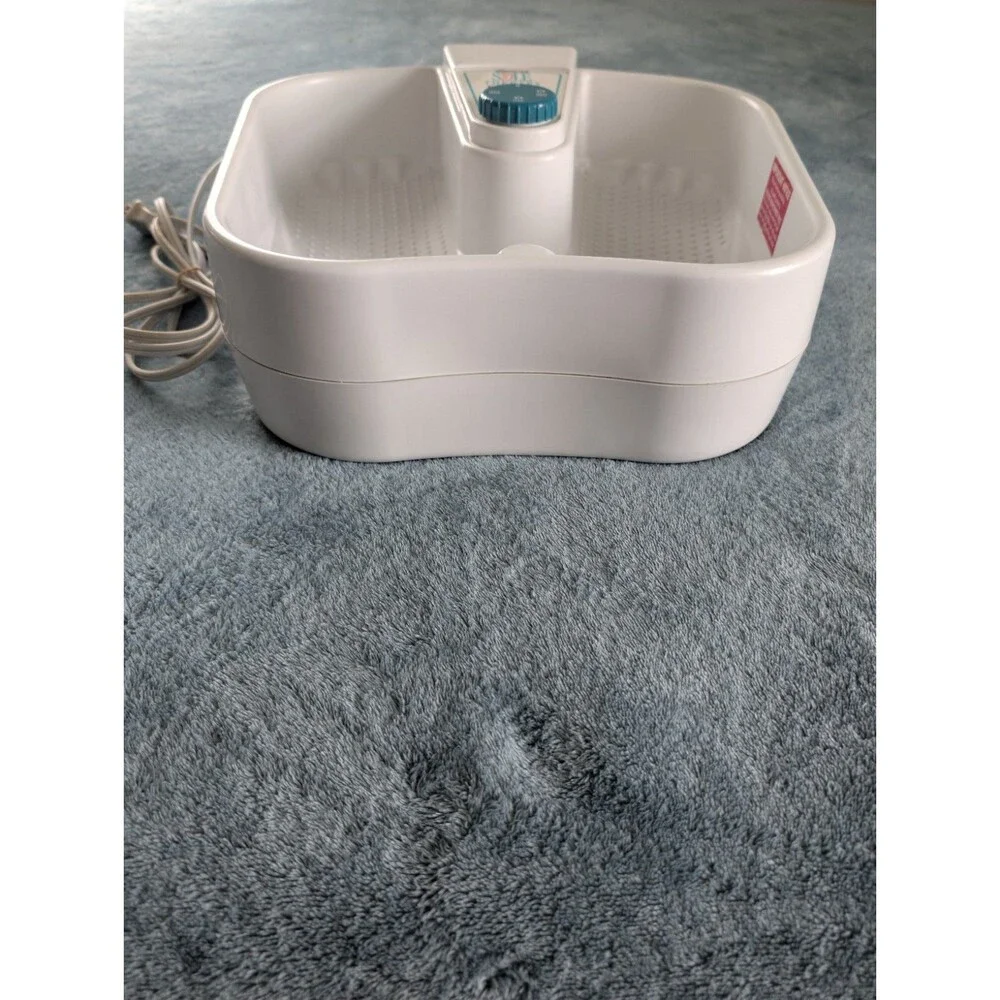 HoMedics ST-1 Sole Therapy Foot Bath Spa Heat Massage 3 Speed White Blue Works